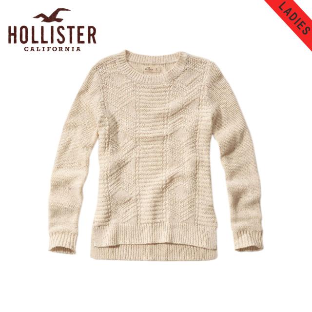 30%OFFセール 【販売期間 2/18 10:00〜2/25 9:59】 ホリスター セーター レディース 正規品 HOLLISTER Textured-Stitch Crew Sweater 350-507-0575-102 D20S30の通販は