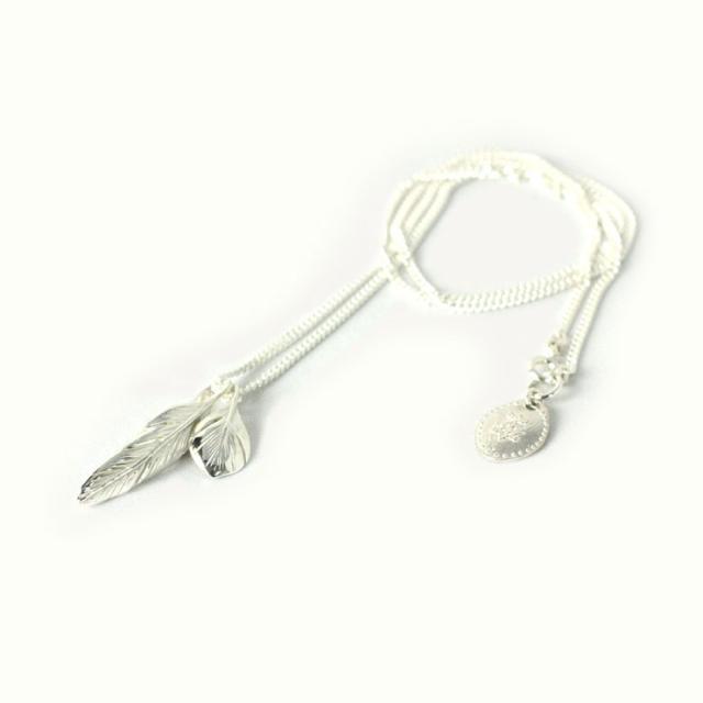 ハリム HARIM 正規販売店 ネックレス SLENDER FEATHERS　HALF VERY SHINE RP SILVER 925 NECKLACE HRP105 RP 父の日 プレゼント ラッピング_1