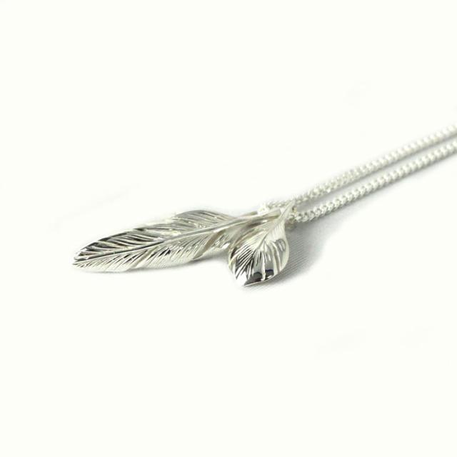 ハリム HARIM 正規販売店 ネックレス SLENDER FEATHERS　HALF VERY SHINE RP SILVER 925 NECKLACE HRP105 RP 父の日 プレゼント ラッピング_2