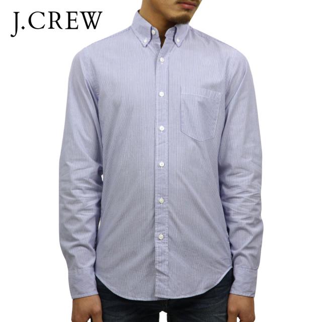 ジェイクルー シャツ メンズ 正規品 J.CREW 長袖シャツ WASHED SHIRT IN CLASSIC STRIPE b8656 D00S20 クリスマス プレゼント ラッピング