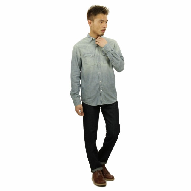 デニムアンドサプライラルフローレン DENIM＆SUPPLY RALPH LAUREN 正規品 メンズ 長袖シャツ COTTON CHAMBRAY  WESTERN SHIRT｜au PAY マーケット