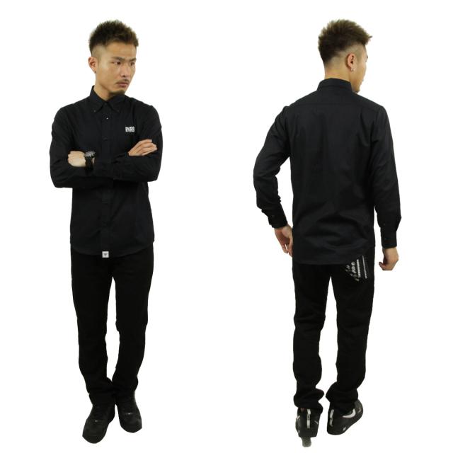 リバーサル シャツ メンズ 正規販売店 REVERSAL rvddw 長袖シャツ CHANNEL OX BB SHIRTS rvsf16aw006 SURF BLACK D00S20_4