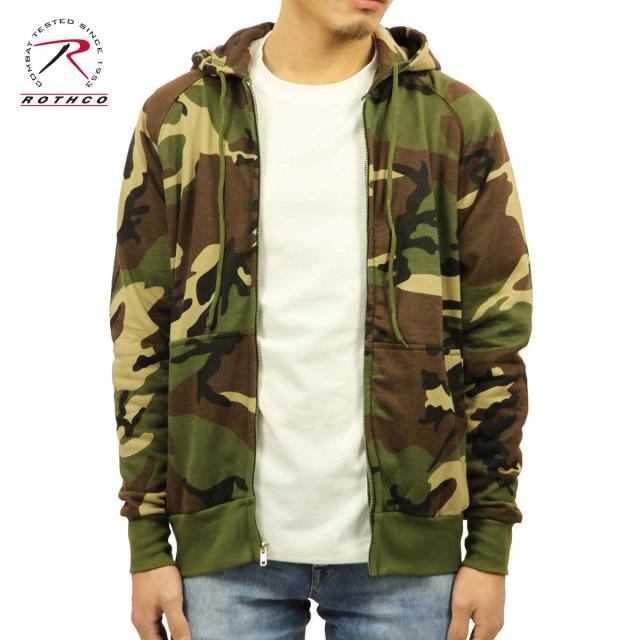 ロスコ パーカー メンズ 正規品 ROTHCO ジップアップパーカー ROTHCO THERMAL LINED ZIP HOODED SWEATSHIRT CAMO クリスマス プレゼント ラッピング