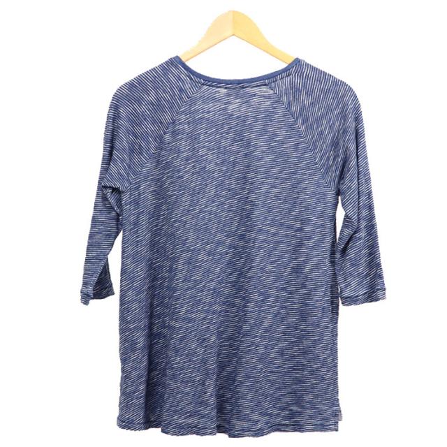 【ポイント10倍 4/23 0:00〜4/29 9:59】 メゾンスコッチ MAISON SCOTCH 正規販売店 レディース 七分袖Tシャツ Striped indigo Tee in A-line fit. 100221 A D00S20_2