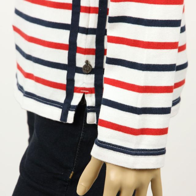 メゾンスコッチ レディース Tシャツ ロンT 正規販売店 MAISON SCOTCH 長袖Tシャツ Long sleeve striped t-shirt with '1977' badge on sleeve 102122 19 D0 メゾンスコッチ レディース Tシャツ ロンT 正規販売店 MAISON