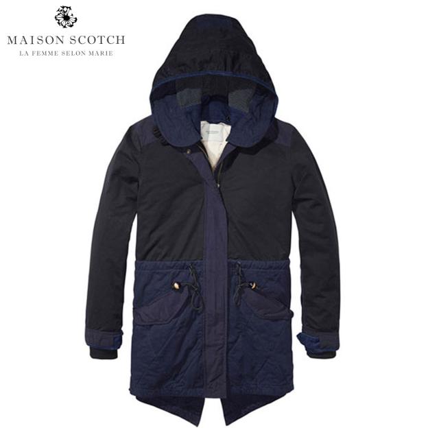 20%OFFセール 【販売期間 12/13 0:00〜12/19 9:59】 メゾンスコッチ MAISON SCOTCH 正規販売店 レディース アウターコート Winter parka with subtle color blocking, detachable hood and lining. 100173 57 D00S20 クリスマス プレゼント ラッピング