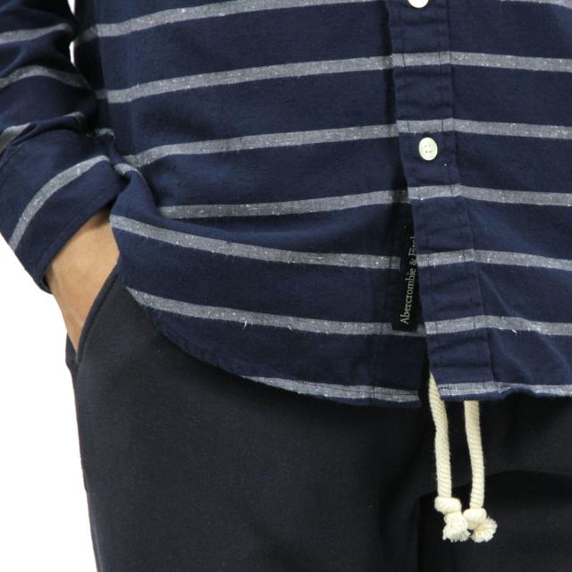 【ポイント10倍 5/7 10:00〜5/16 9:59】 アバクロ シャツ メンズ 正規品 Abercrombie＆Fitch 長袖シャツ Stripe Cotton Shirt 125-168-2180-228 D00S20_3