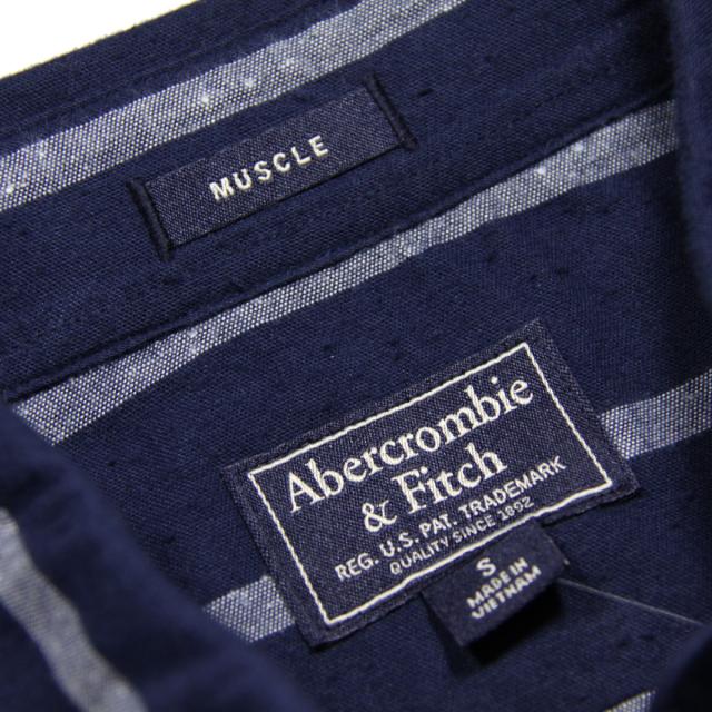 【ポイント10倍 5/7 10:00〜5/16 9:59】 アバクロ シャツ メンズ 正規品 Abercrombie＆Fitch 長袖シャツ Stripe Cotton Shirt 125-168-2180-228 D00S20_7