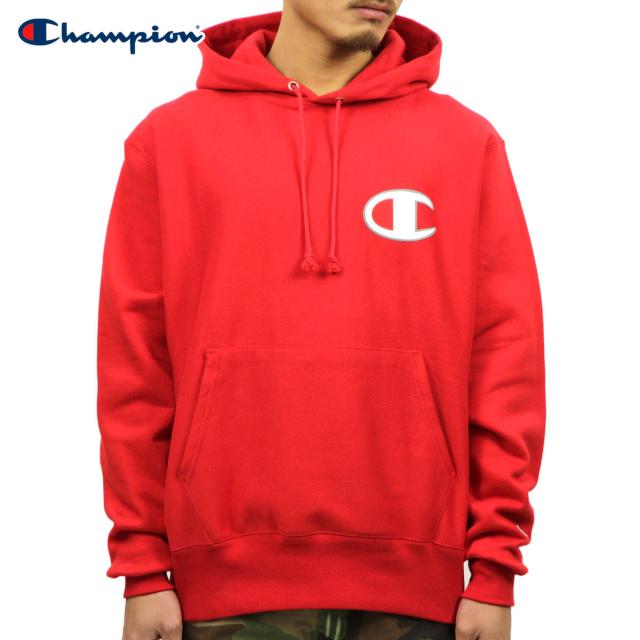 チャンピオン CHAMPION 正規品 メンズ リバースウィーブ パーカー PULLOVER PARKA S4968P Reverse Weave PO Hood (graphics) W3J-TEAMREDSCARLET #549414 Center CHAMPION script D00S20 クリスマス プレゼント ラッピング