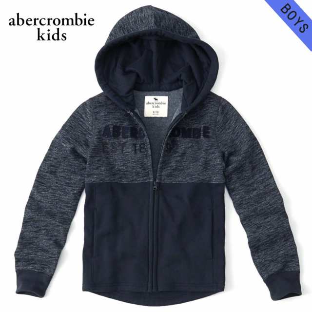 アバクロキッズ パーカー ボーイズ 子供服 正規品 AbercrombieKids logo full zip hoodie 222-628-0016-022 D00S20