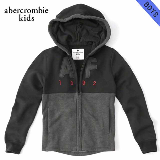 【ポイント10倍 10/11 16:00〜10/24 9:59】 アバクロキッズ パーカー ボーイズ 子供服 正規品 AbercrombieKids logo full zip hoodie 222