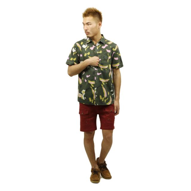15%OFFクーポンセール 【利用期間 5/7 10:00〜5/16 9:59】 ポーラー シャツ メンズ 正規販売店 POLER 半袖シャツ TREETOP S/S WOVEN 717101-LFG LEAF GREEN D00S15_7