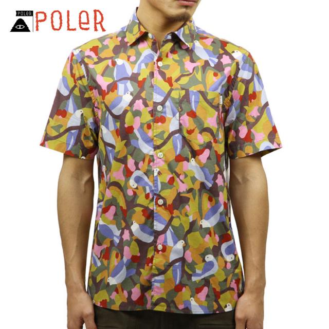 ポーラー シャツ メンズ 正規販売店 POLER 半袖シャツ BIRDY S/S WOVEN 717103-YEL YELLOW D00S15 7,919円
