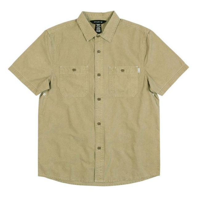 【ポイント10倍 5/7 10:00〜5/16 9:59】 ポーラー シャツ メンズ 正規販売店 POLER 半袖シャツ WASHED UP S/S WOVEN 717105-TTN TAHITI TAN D00S15_2