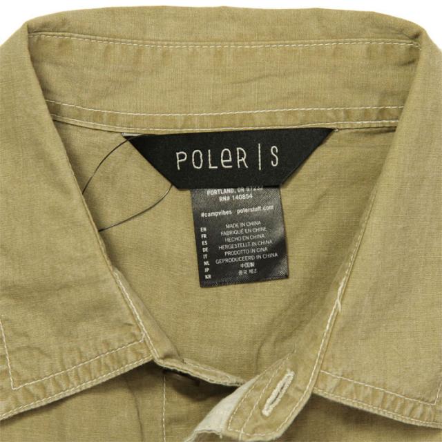 【ポイント10倍 5/7 10:00〜5/16 9:59】 ポーラー シャツ メンズ 正規販売店 POLER 半袖シャツ WASHED UP S/S WOVEN 717105-TTN TAHITI TAN D00S15_6