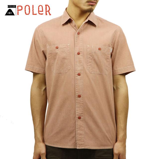 20%OFFクーポンセール 【利用期間 5/7 10:00〜5/16 9:59】 ポーラー シャツ メンズ 正規販売店 POLER 半袖シャツ WASHED UP S/S WOVEN 717105-PNK DUSTY PINK D00S15
