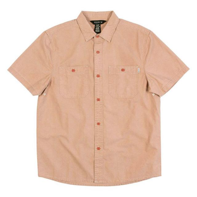 20%OFFクーポンセール 【利用期間 5/7 10:00〜5/16 9:59】 ポーラー シャツ メンズ 正規販売店 POLER 半袖シャツ WASHED UP S/S WOVEN 717105-PNK DUSTY PINK D00S15_2