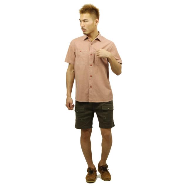 20%OFFクーポンセール 【利用期間 5/7 10:00〜5/16 9:59】 ポーラー シャツ メンズ 正規販売店 POLER 半袖シャツ WASHED UP S/S WOVEN 717105-PNK DUSTY PINK D00S15_7