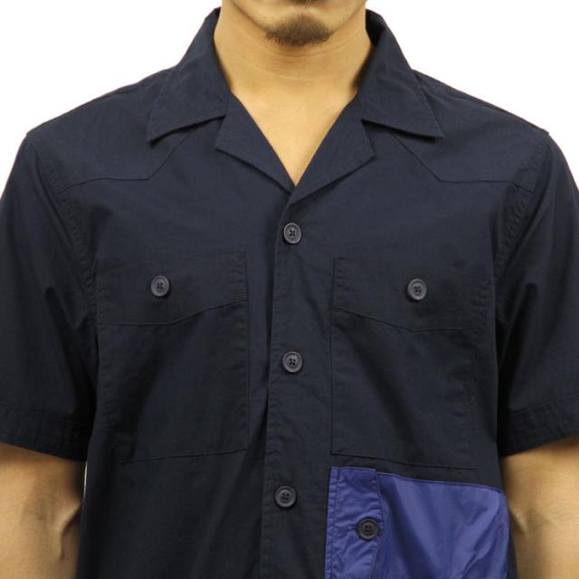 【ポイント10倍 5/7 10:00〜5/16 9:59】 ポーラー シャツ メンズ 正規販売店 POLER 半袖シャツ KEROUAC S/S WOVEN 717107-NVY NAVY D00S15_3