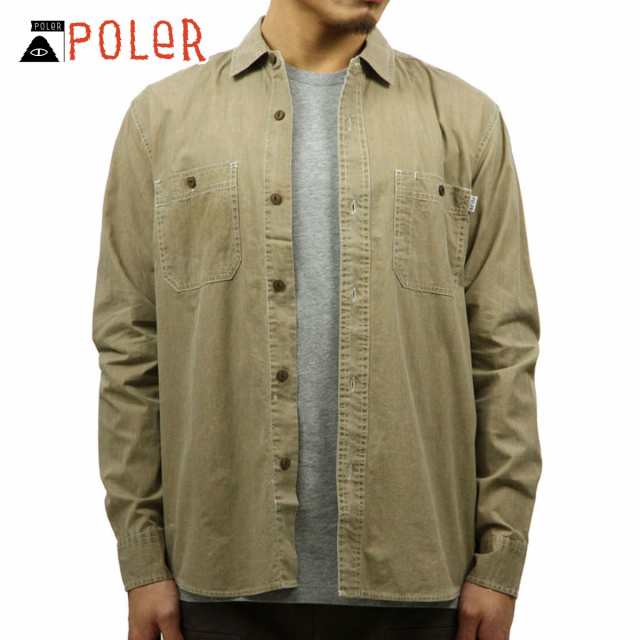 ポーラー シャツ メンズ 正規販売店 POLER 長袖シャツ WASHED UP L/S WOVEN 717106-TTN TAHITI TAN D00S15の通販は