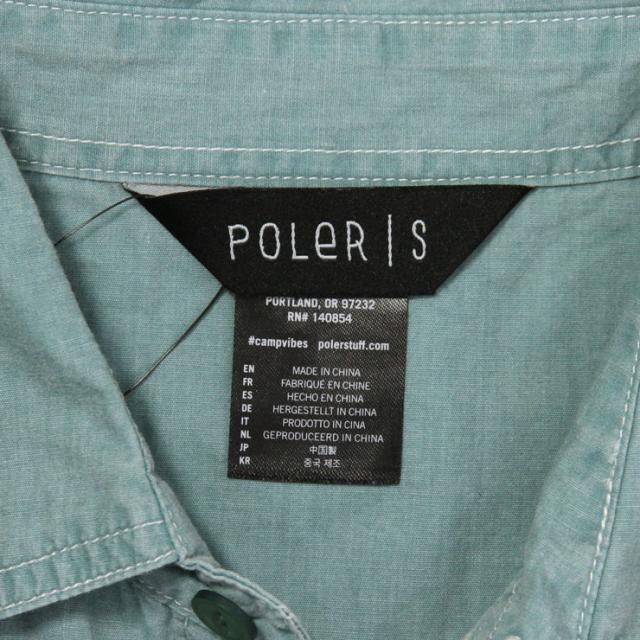 ポーラー シャツ メンズ 正規販売店 POLER 長袖シャツ WASHED UP L/S WOVEN 717106-GRN GREEN_6