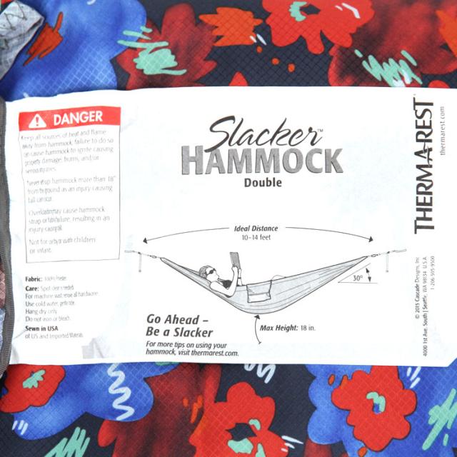 ポーラー POLER 正規販売店 アウトドア ハンモック SLACKER DOUBLE HAMMOCK 09372 BLUE STEEL FLORAL D00S15_3