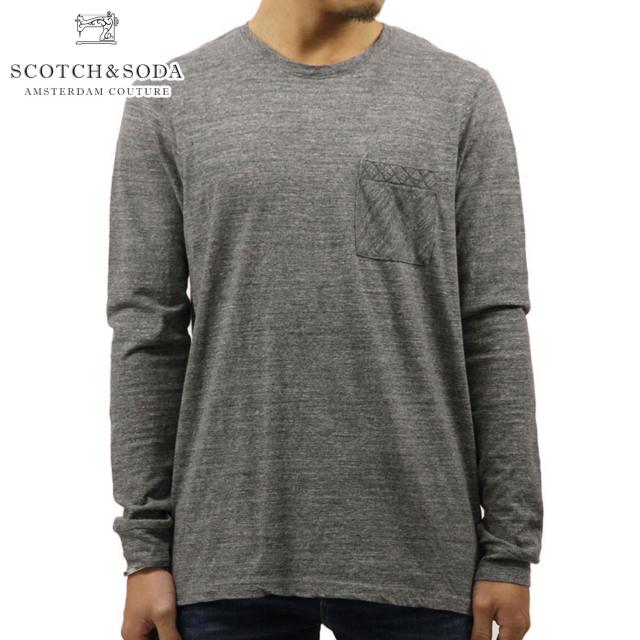 スコッチアンドソーダ ロンT メンズ 正規販売店 SCOTCH＆SODA 長袖Tシャツ SPECIAL WASHED OUTLOOK LONGSLEEVE TEE 139034 0810 GRAPHIT クリスマス プレゼント ラッピング