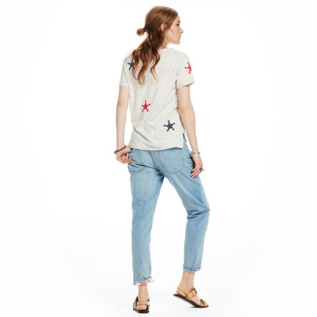 20%OFFセール 【販売期間 6/12 10:00〜6/21 9:59】 メゾンスコッチ MAISON SCOTCH 正規販売店 レディース 半袖Tシャツ PATCHED STARS T-SHIRT 134878 17 COMBO A D00S15 父の日 プレゼント ラッピング_5