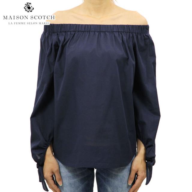 メゾンスコッチ MAISON SCOTCH 正規販売店 レディース 長袖カットソー OFF THE SHOULDER COTTON TOP 136777 2 NIGHT クリスマス プレゼント ラッピング