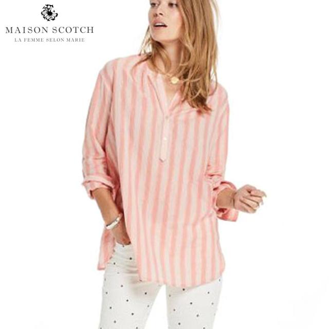 【ポイント10倍 12/13 0:00〜12/19 9:59】 メゾンスコッチ MAISON SCOTCH 正規販売店 レディース 長袖シャツ LUREX STRIPED BUTTON UP SHIRT 136752 19 COMBO C D00S15 クリスマス プレゼント ラッピング