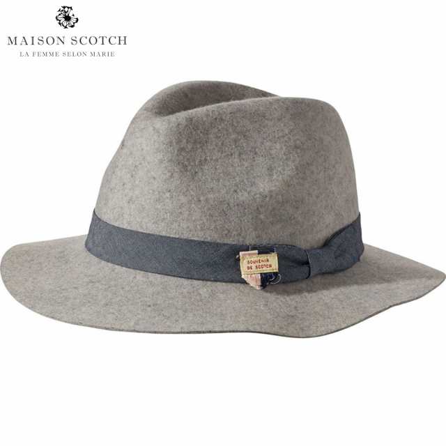 メゾンスコッチ MAISON SCOTCH 正規販売店 レディース 帽子 ハット FELTED HAT 134963 0G GREY ME D00S15