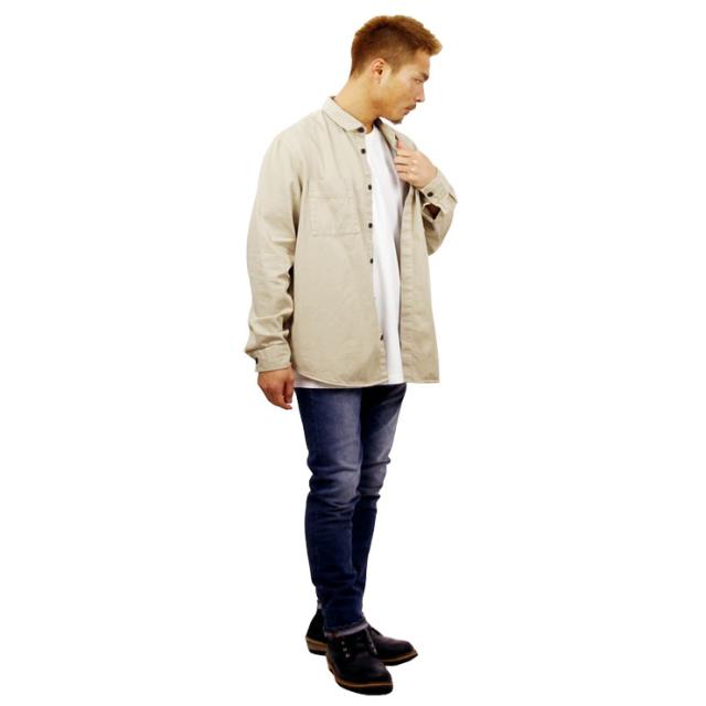 ヌーディージーンズ シャツ メンズ 正規販売店 Nudie Jeans 長袖シャツ CALLE SHIRT SAND B35 140476 D00S15 父の日 プレゼント ラッピング_8