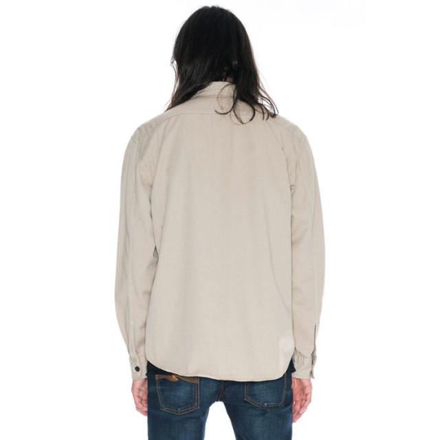 ヌーディージーンズ シャツ メンズ 正規販売店 Nudie Jeans 長袖シャツ CALLE SHIRT SAND B35 140476 D00S15 父の日 プレゼント ラッピング_3