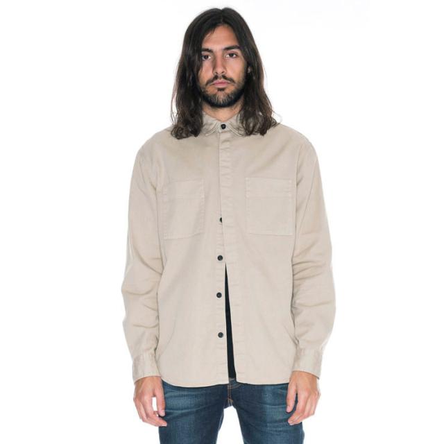 ヌーディージーンズ シャツ メンズ 正規販売店 Nudie Jeans 長袖シャツ CALLE SHIRT SAND B35 140476 D00S15 父の日 プレゼント ラッピング_4