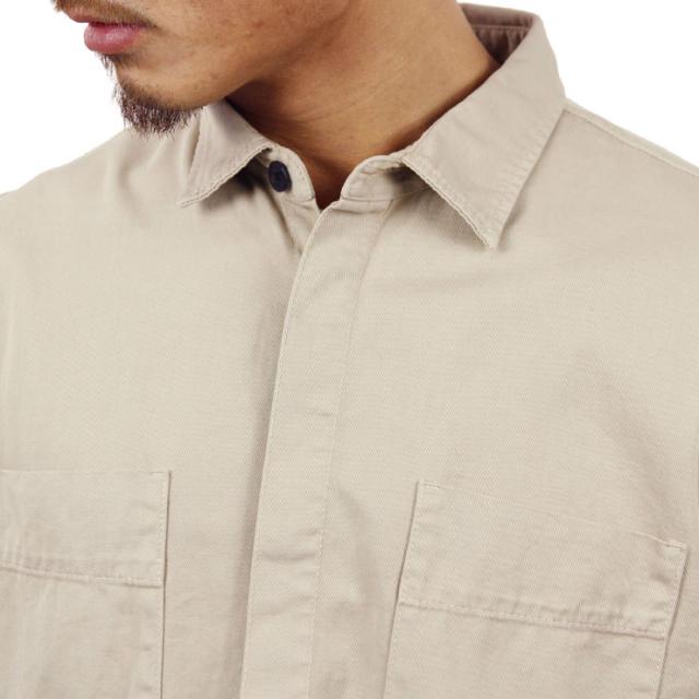 ヌーディージーンズ シャツ メンズ 正規販売店 Nudie Jeans 長袖シャツ CALLE SHIRT SAND B35 140476 D00S15 父の日 プレゼント ラッピング_5