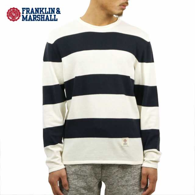 フランクリン マーシャル セーター メンズ 正規販売店 FRANKLIN＆MARSHALL CREW NACK SWEATER NAVY KNMF036AN 6004 0167