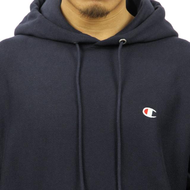 チャンピオン CHAMPION 正規品 メンズ リバースウィーブ プルオーバーパーカー REVERSE WEAVE HEAVYWEIGHT 12oz PULLOVER HOODIE GF68 NAVY_2