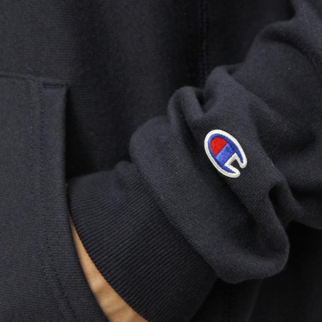 チャンピオン CHAMPION 正規品 メンズ リバースウィーブ プルオーバーパーカー REVERSE WEAVE HEAVYWEIGHT 12oz PULLOVER HOODIE GF68 NAVY_4