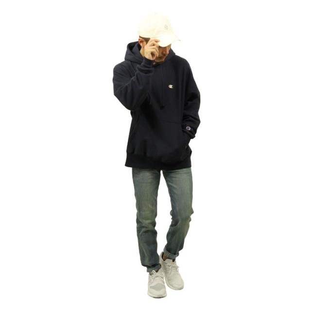 チャンピオン CHAMPION 正規品 メンズ リバースウィーブ プルオーバーパーカー REVERSE WEAVE HEAVYWEIGHT 12oz PULLOVER HOODIE GF68 NAVY_6