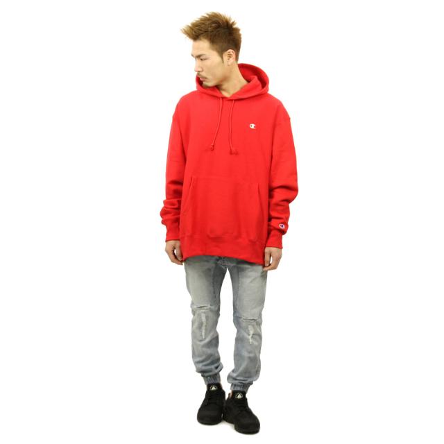 チャンピオン CHAMPION 正規品 メンズ リバースウィーブ プルオーバーパーカー REVERSE WEAVE HEAVYWEIGHT 12oz PULLOVER HOODIE GF68 TEAM RED SCARLET_7