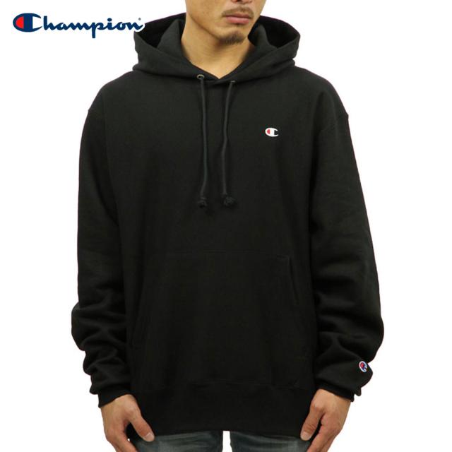 チャンピオン CHAMPION 正規品 メンズ リバースウィーブ プルオーバーパーカー REVERSE WEAVE HEAVYWEIGHT 12oz PULLOVER HOODIE GF68 BLACK クリスマス プレゼント ラッピング
