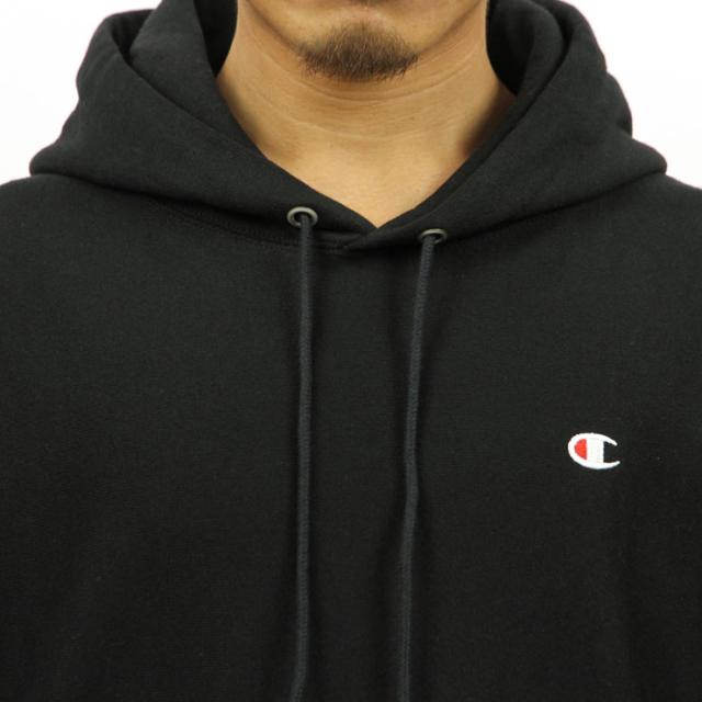 チャンピオン CHAMPION 正規品 メンズ リバースウィーブ プルオーバーパーカー REVERSE WEAVE HEAVYWEIGHT 12oz PULLOVER HOODIE GF68 BLACK_2