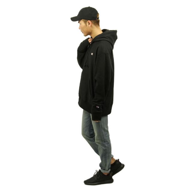 チャンピオン CHAMPION 正規品 メンズ リバースウィーブ プルオーバーパーカー REVERSE WEAVE HEAVYWEIGHT 12oz PULLOVER HOODIE GF68 BLACK_7