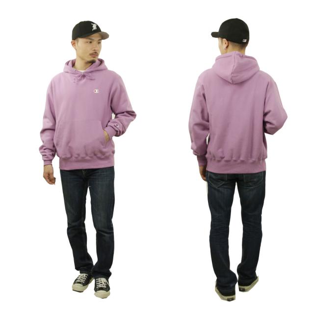 チャンピオン CHAMPION 正規品 メンズ リバースウィーブ プルオーバーパーカー REVERSE WEAVE HEAVYWEIGHT 12oz PULLOVER HOODIE GF68 XW6 TINTED LAVENDER_8
