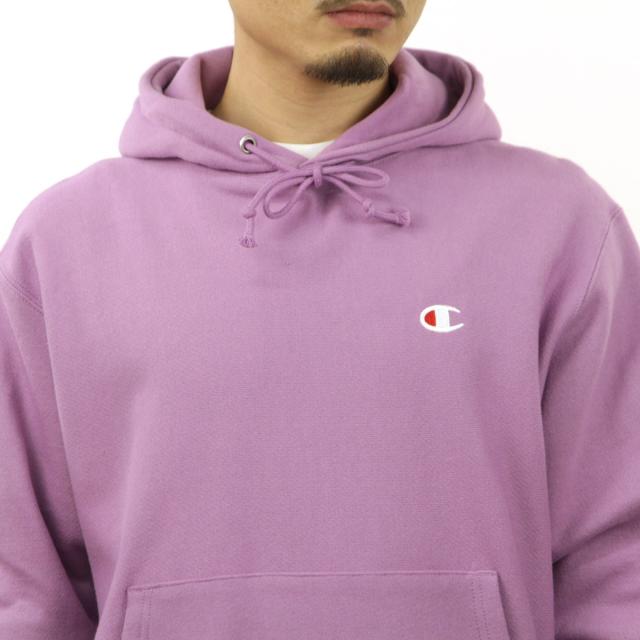 チャンピオン CHAMPION 正規品 メンズ リバースウィーブ プルオーバーパーカー REVERSE WEAVE HEAVYWEIGHT 12oz PULLOVER HOODIE GF68 XW6 TINTED LAVENDER_3