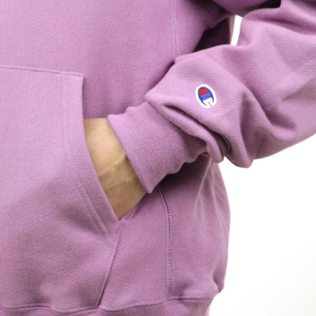 チャンピオン CHAMPION 正規品 メンズ リバースウィーブ プルオーバーパーカー REVERSE WEAVE HEAVYWEIGHT 12oz PULLOVER HOODIE GF68 XW6 TINTED LAVENDER_4