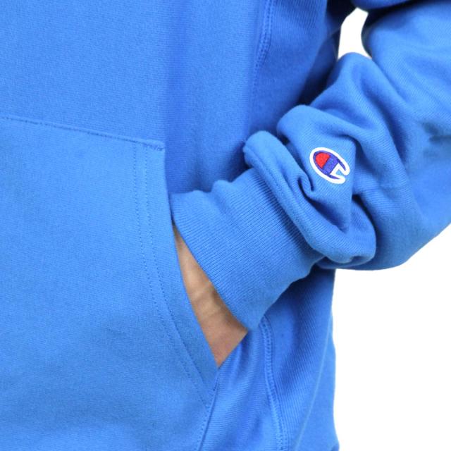 チャンピオン パーカー メンズ 正規品 CHAMPION リバースウィーブ プルオーバーパーカー REVERSE WEAVE HEAVYWEIGHT 12oz PULLOVER HOODIE GF68 7YF DEEP BLUE WATER_4