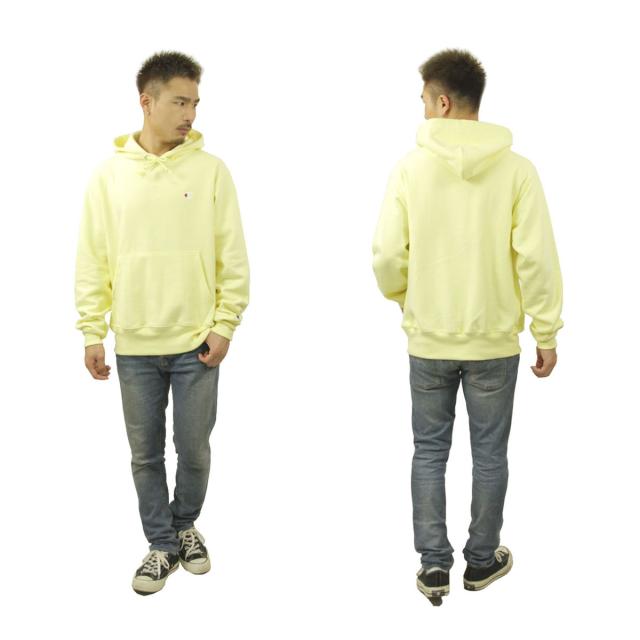 チャンピオン パーカー メンズ 正規品 CHAMPION リバースウィーブ プルオーバーパーカー REVERSE WEAVE HEAVYWEIGHT 12oz PULLOVER HOODIE GF68 LEMON GLACIER_8