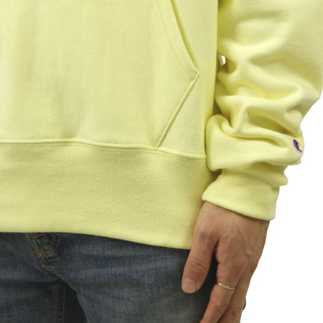 チャンピオン パーカー メンズ 正規品 CHAMPION リバースウィーブ プルオーバーパーカー REVERSE WEAVE HEAVYWEIGHT 12oz PULLOVER HOODIE GF68 LEMON GLACIER_5