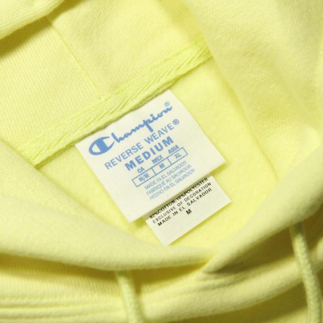 チャンピオン パーカー メンズ 正規品 CHAMPION リバースウィーブ プルオーバーパーカー REVERSE WEAVE HEAVYWEIGHT 12oz PULLOVER HOODIE GF68 LEMON GLACIER_7